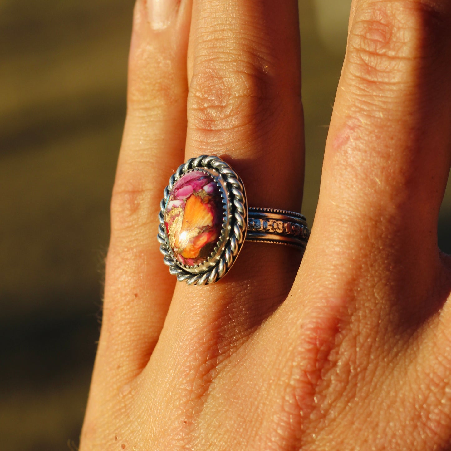 Pink Spiny Oyster Ring