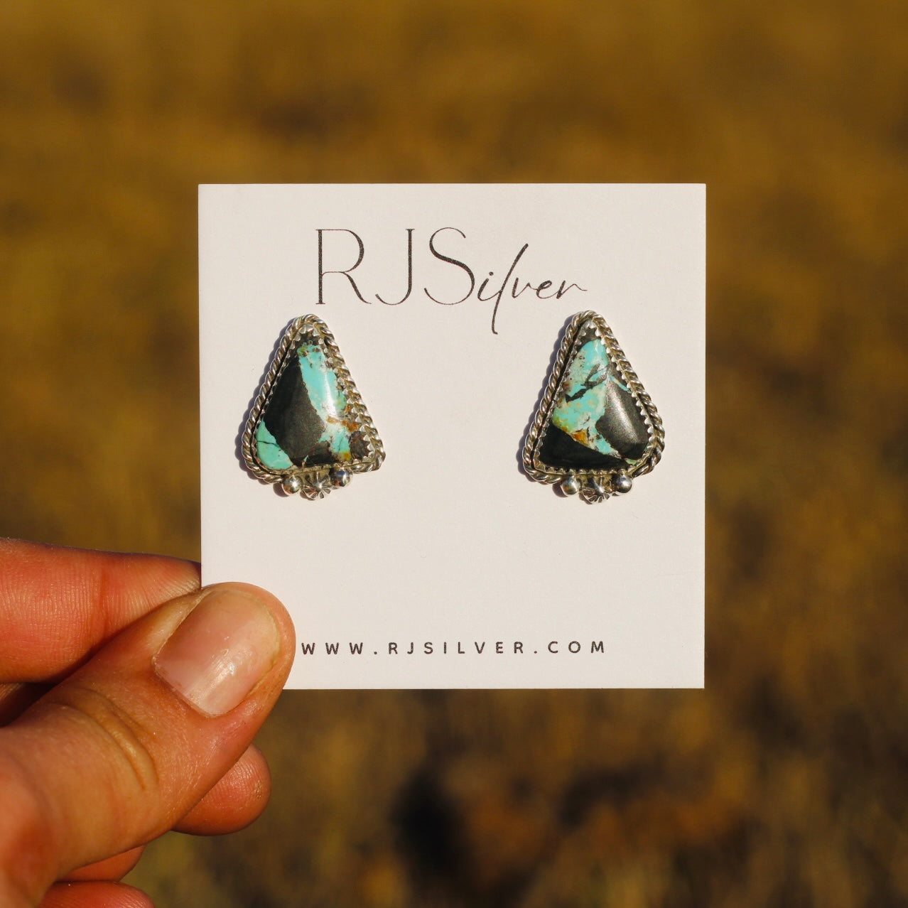 Blackjack Turquoise Studs