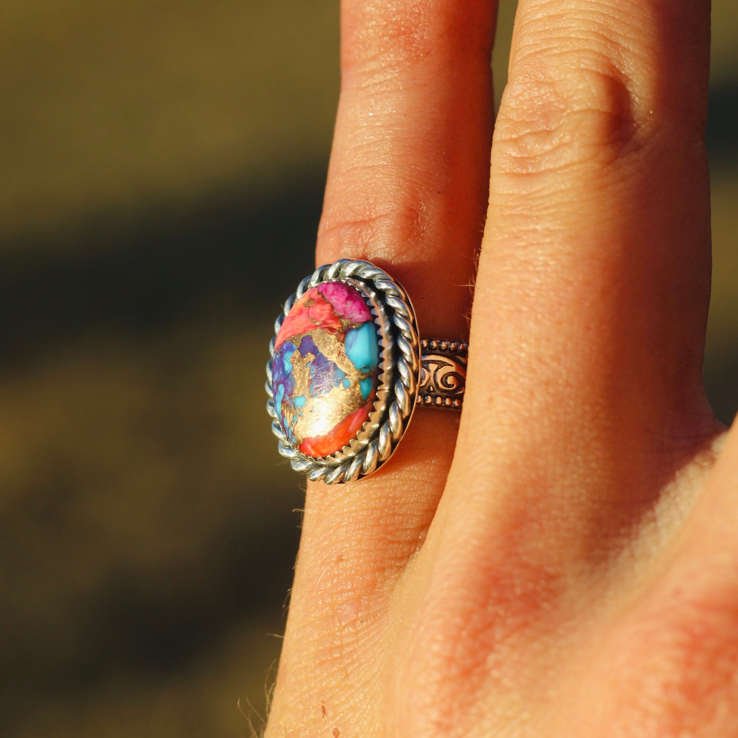 Pink Spiny Oyster Ring