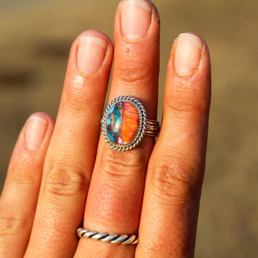 Pink Spiny Oyster Ring