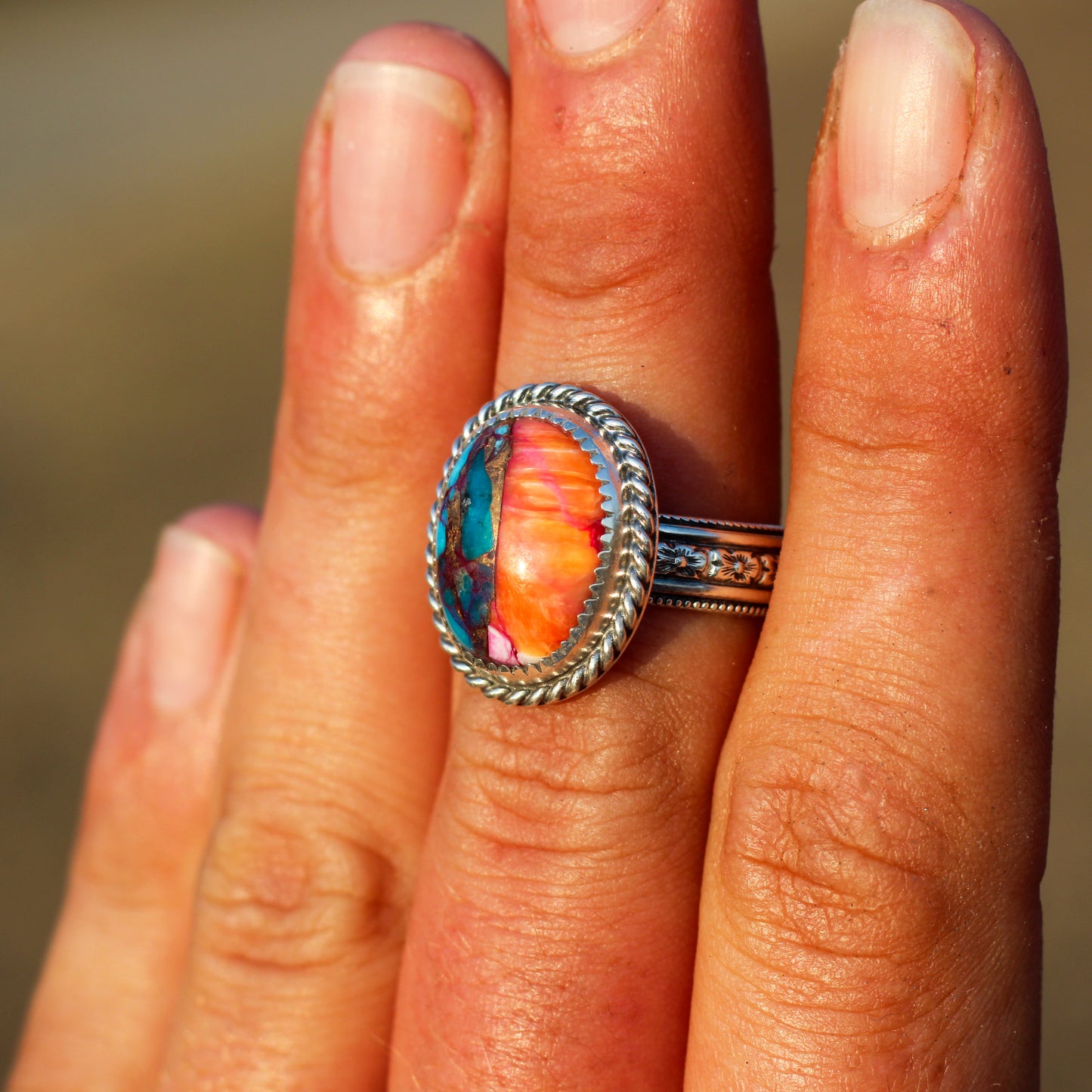 Pink Spiny Oyster Ring