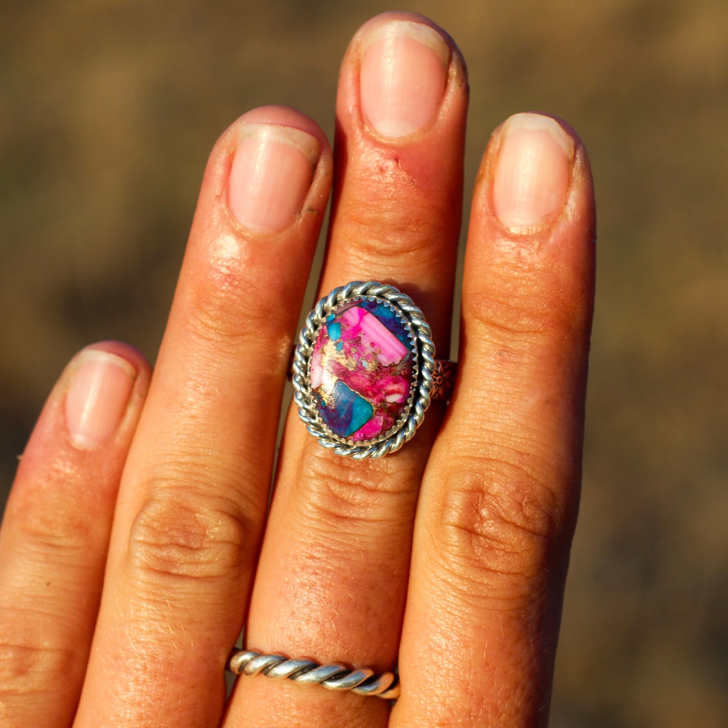 Pink Spiny Oyster Ring