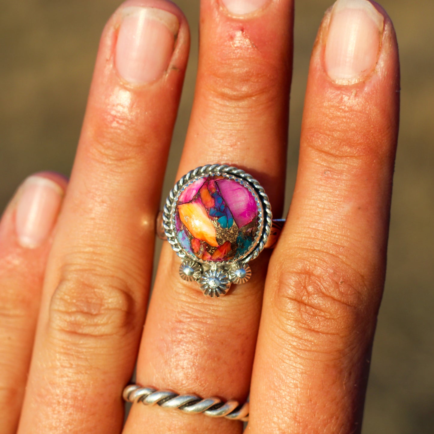 Pink Spiny Oyster Ring