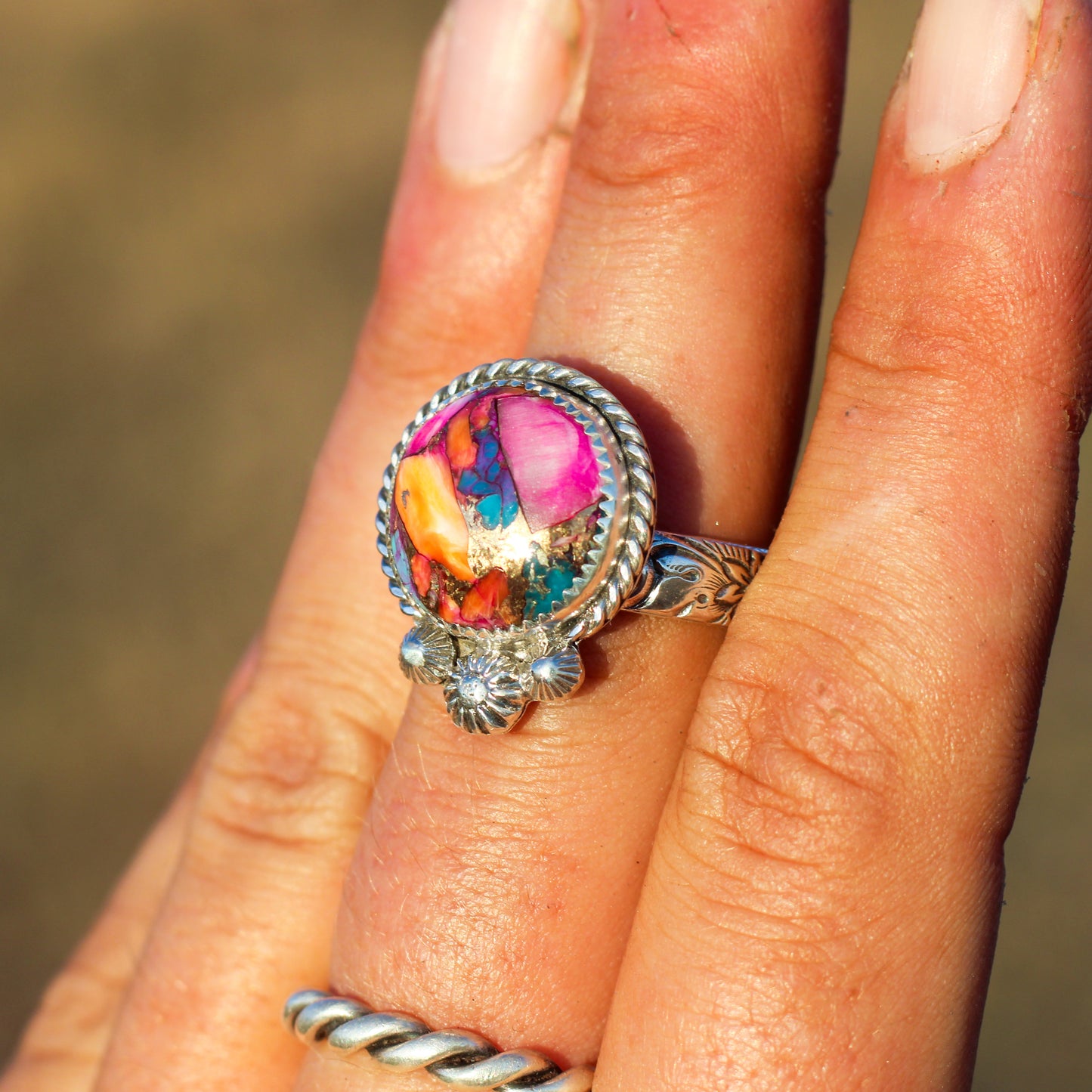 Pink Spiny Oyster Ring