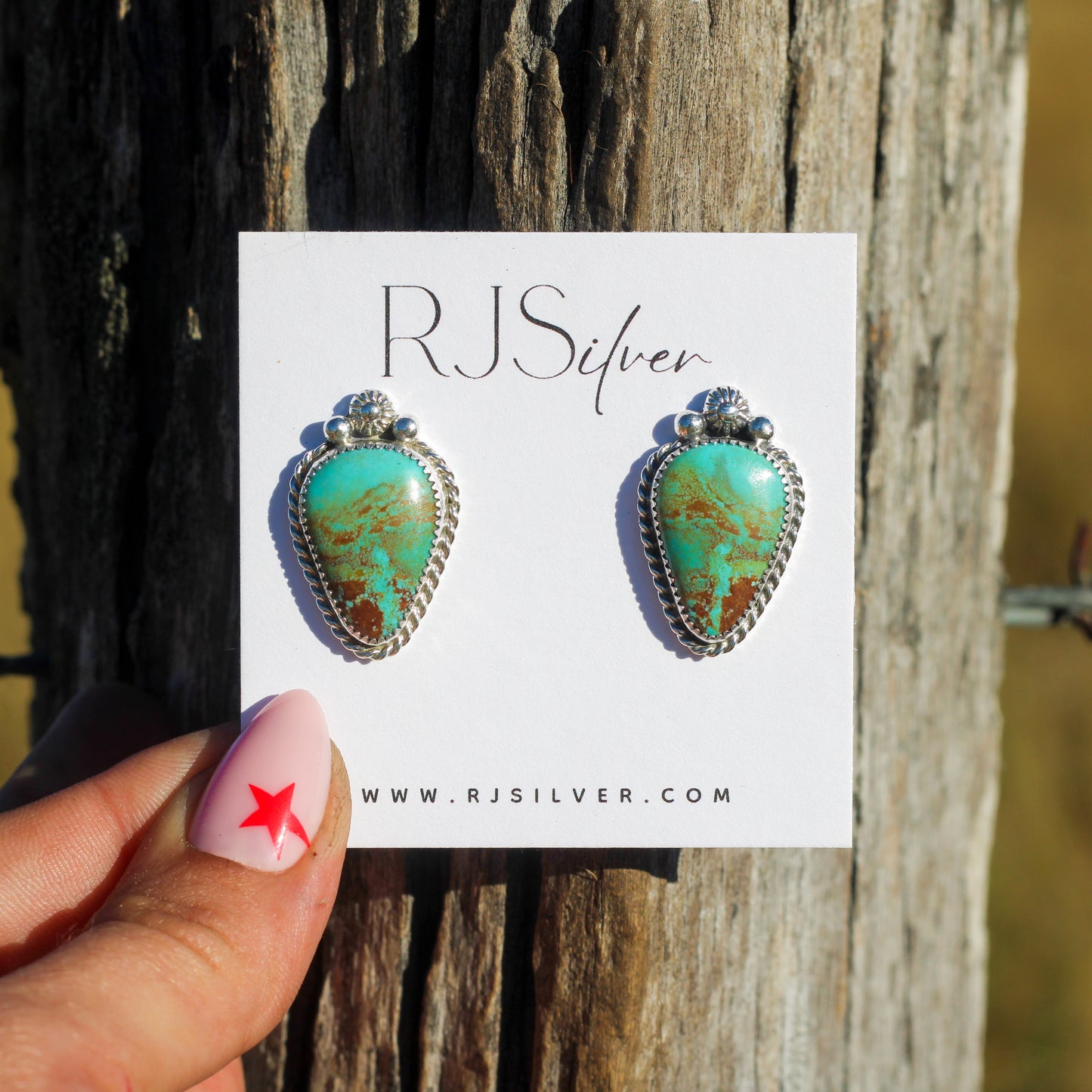 Kingman Turquoise Studs