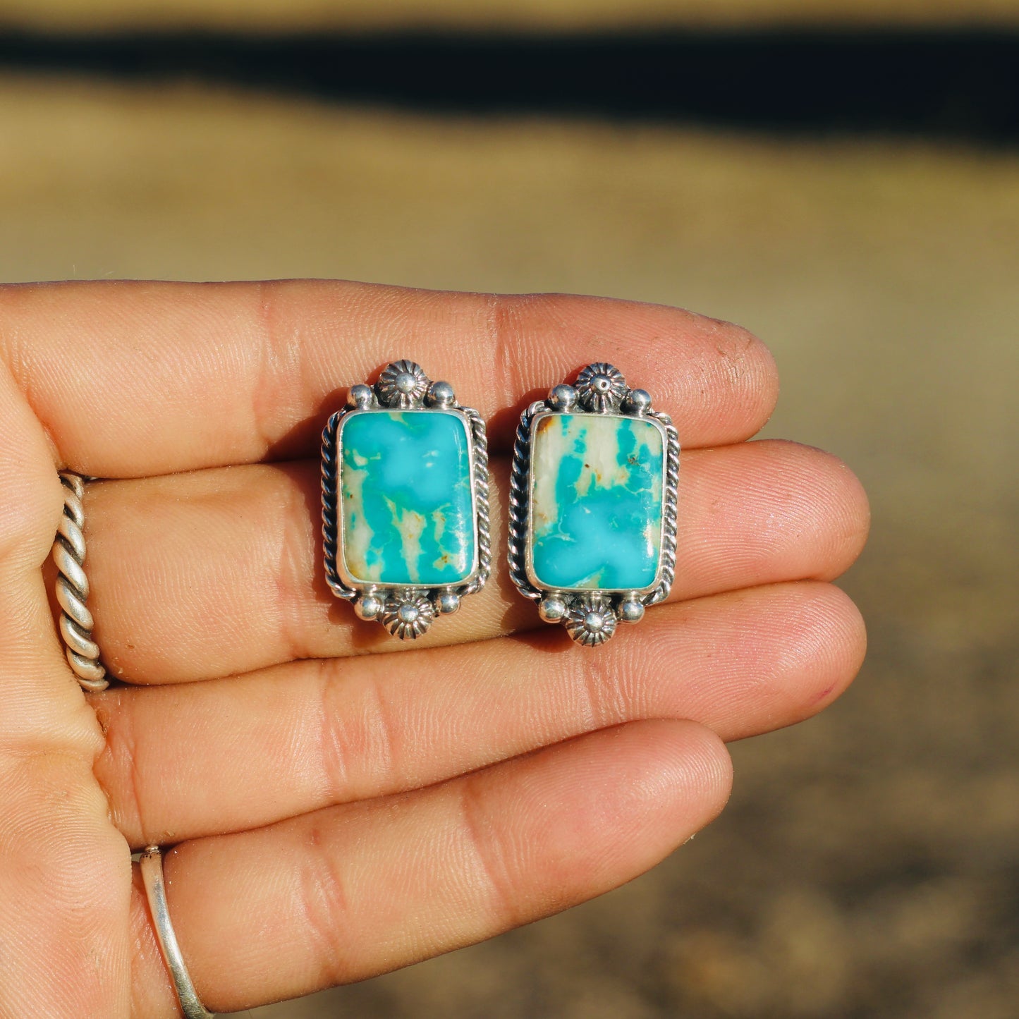 Fox Turquoise Studs
