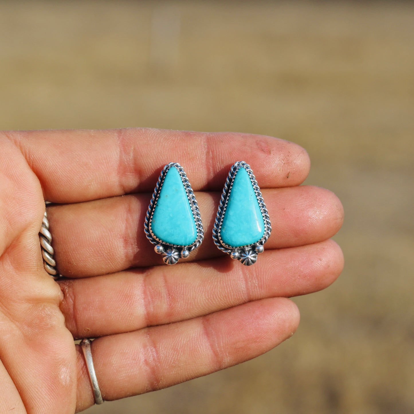 Fox Turquoise Studs