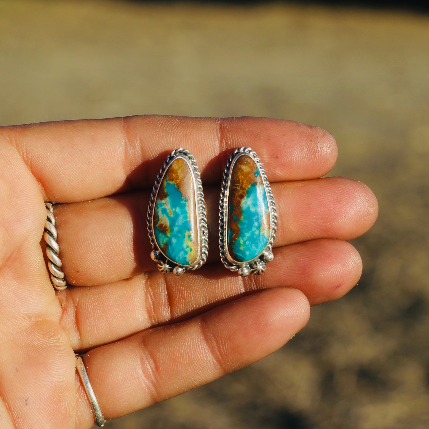 Fox Turquoise Studs