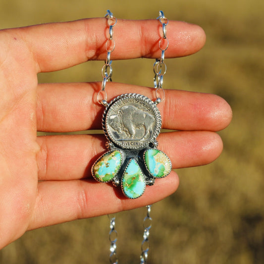 Buffalo Nickel Necklace - Sonoran Mountain