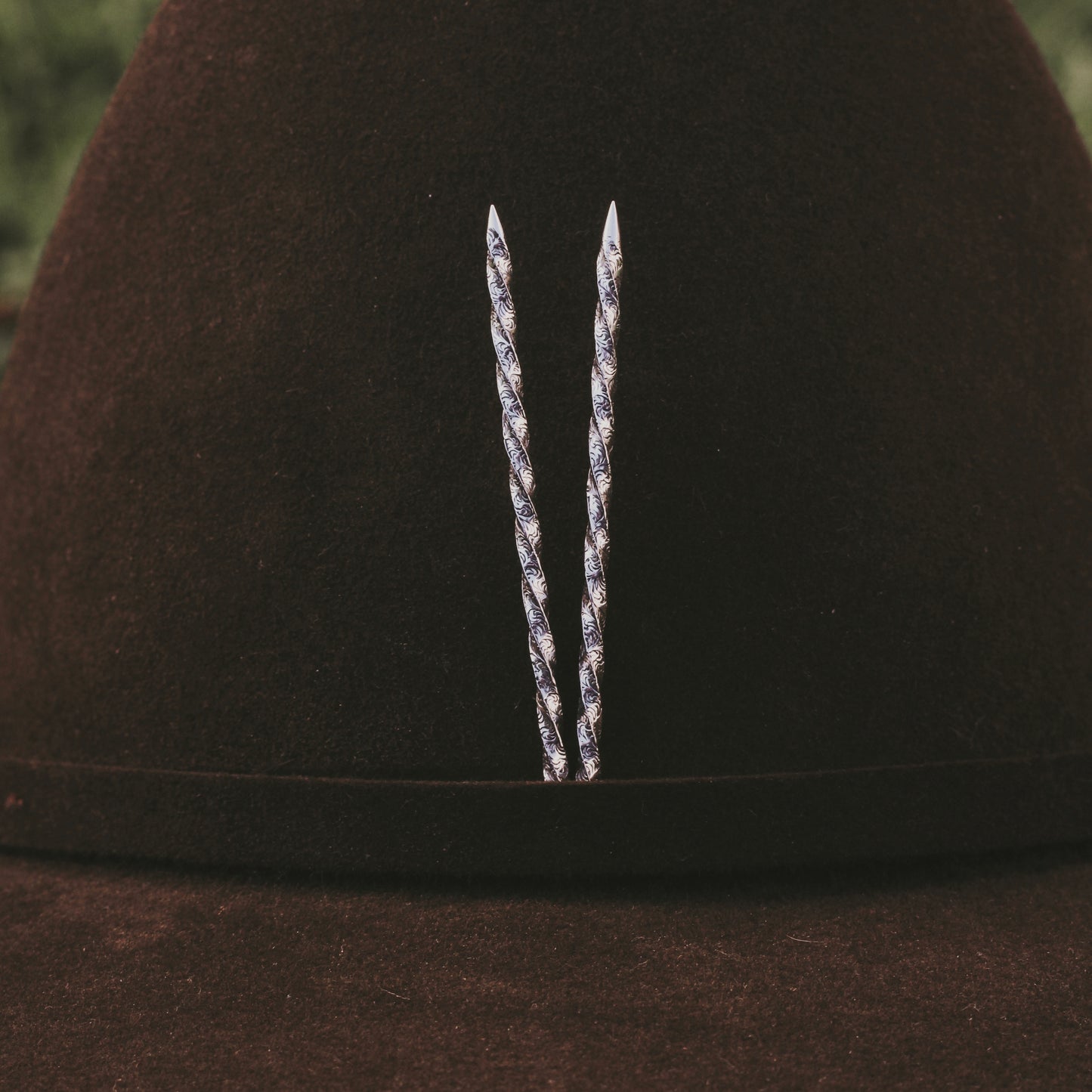 Sterling Silver Pattern Hat Pick