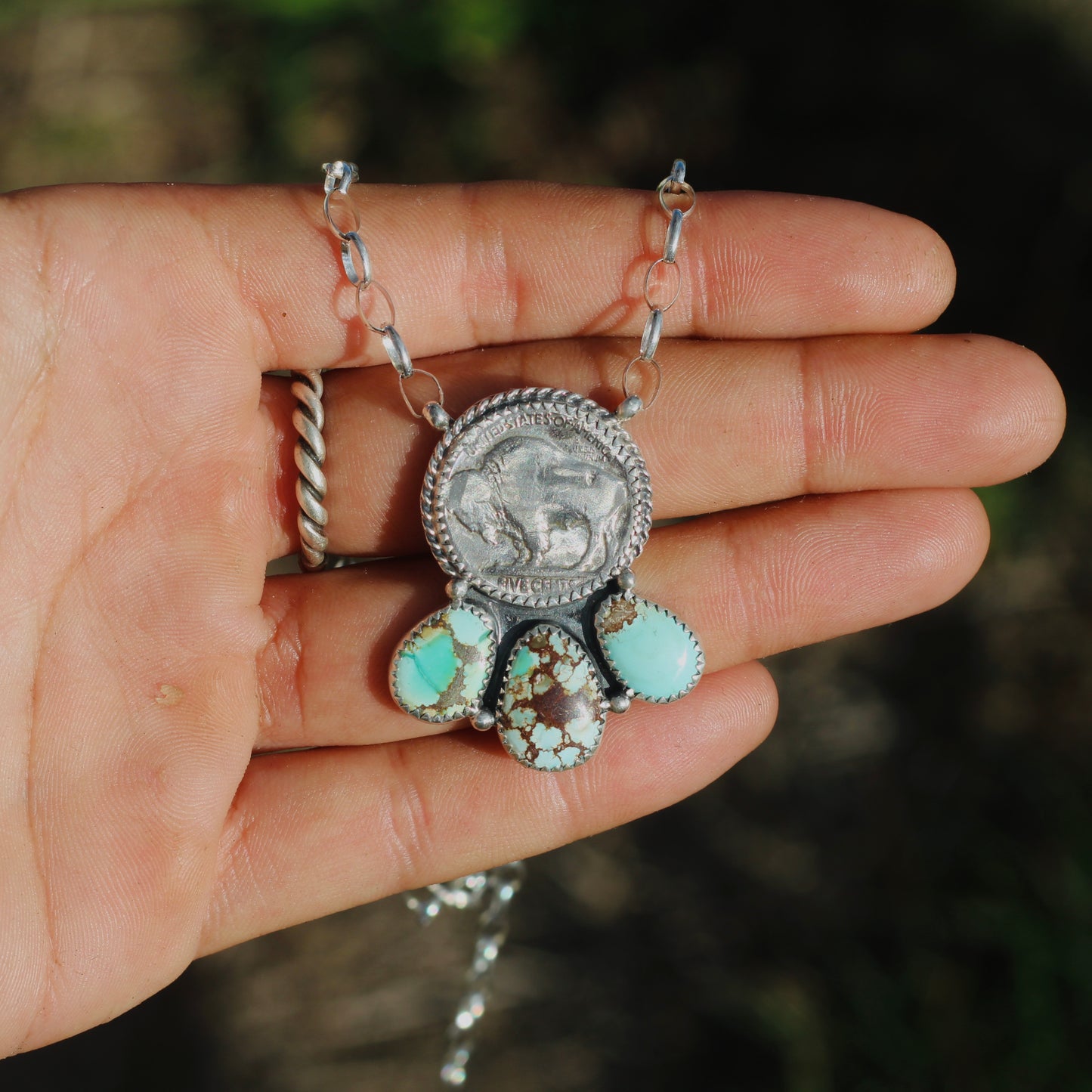 Golden Hills Turquoise Buffalo Necklace