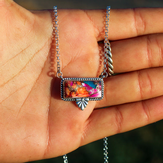 Pink Spiny Oyster Bar Necklace