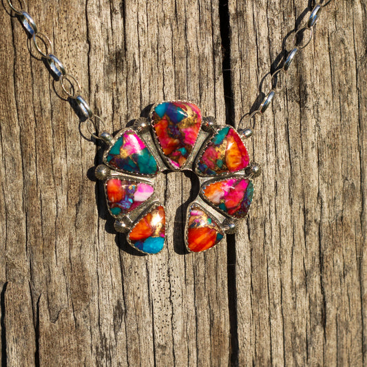 Pink Spiny Oyster Necklace