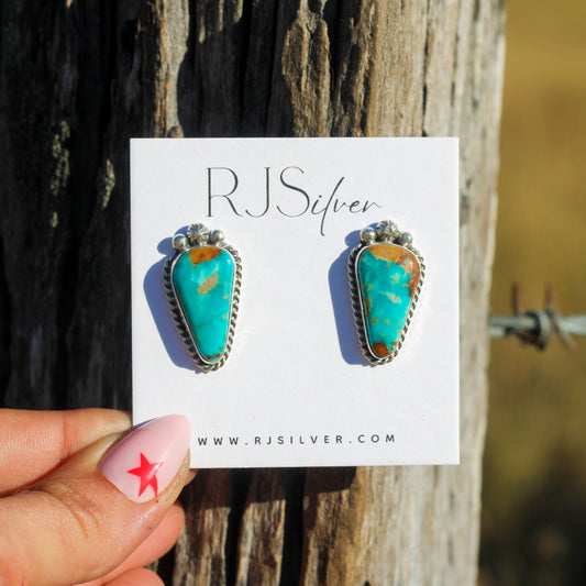 Easter Blue Turquoise Studs