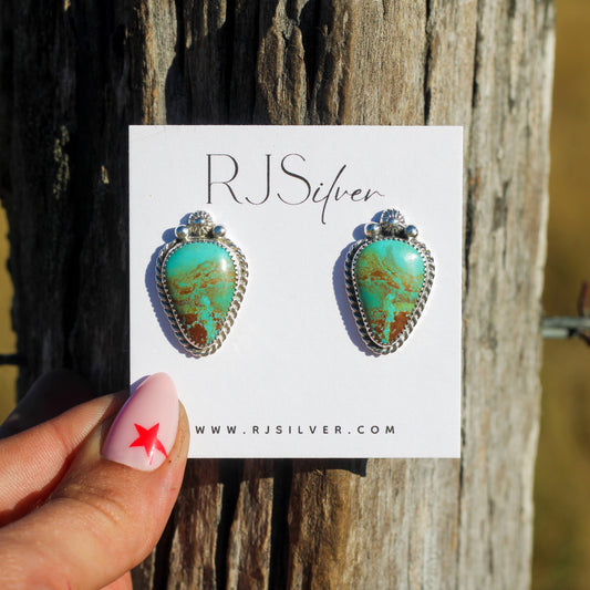Kingman Turquoise Studs